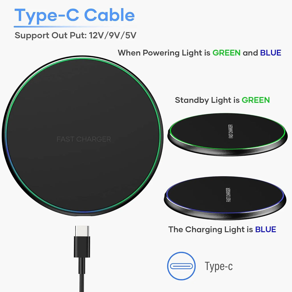 30W Fast Wireless Charger Pad For iPhone17 16 15 14 13  X Pro Max 8 Samsung Galaxy S23 Xiaomi Wireless Charging Station Chargers